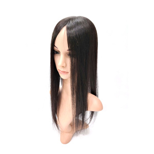 Pelucas ligeras de cabello humano Cosmo en Corea (13x15) - Peluca de cabello humano liso y suave de 20 pulgadas, ligera, cómoda y de estilo natural. - Product Image 1