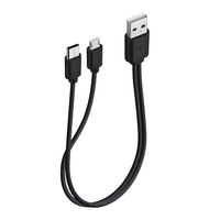 Cable USB 2.0 Ecológico de Cobre Puro Tipo-C a Micro USB con Clasificación de Corriente de 2A 1A para Carga USB de Teléfonos Móviles, Computadoras y Cámaras