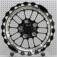 Jantes 5x114.3 bicolores à rayons multiples pour course de dragster, 15-18 pouces, avec beadlock, pour BMW M2 M3 MG Ford F150 Jeep Wrangler Lexus GX