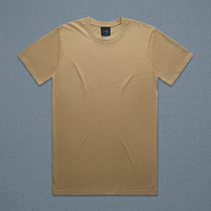 T-shirts unisexes en coton 100% couleur sable coupe classique avec broderie chenille, tissu polaire à séchage rapide, personnalisation OEM disponible pour équipes et clubs - Product Image 3