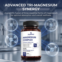 AegleWell Complexe de Magnésium en Capsules – Mélange Total de Bisglycinate, Citrate et Oxyde de Magnésium, Favorise la Récupération Musculaire, la Santé Osseuse et le Sommeil