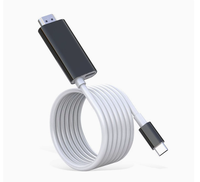 ZTLEKE 2026P Câble USB-C en plastique de 2 m, convertisseur HD 4K, station d'accueil TV pour Steam Deck, ordinateur portable, téléphone, tablette