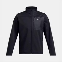 Veste coupe-vent ample brodée pour l'automne, col montant, chaude, pour sports de plein air, noire, décontractée