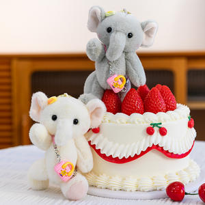 พวงกุญแจตุ๊กตาช้างมาร์ชเมลโล่ HECION ขนาด 15 ซม. ขยับข้อต่อได้ ของเล่นน่ารัก ตุ๊กตาตั้งโต๊ะ ตกแต่งกระเป๋า และเครื่องประดับพวงกุญแจ - Product Image 3