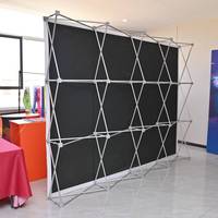 Support d'exposition pop-up en tissu tendu personnalisé de 10 x 8 pieds, stand d'exposition, toile de fond, bannière murale pour salon professionnel