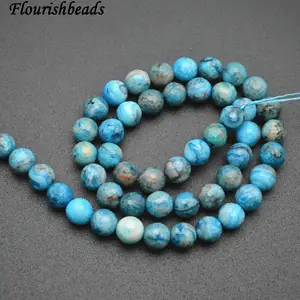 Blue Crazy Lace Agate Stone Round Jewelry Beads