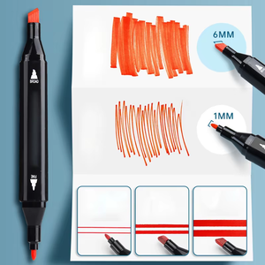 Marqueurs à double tête de 36 couleurs pour adultes et enfants Ensemble d'encre à séchage rapide et sans décoloration avec pointe en <span class=keywords><strong>feutre</strong></span> pour une coloration créative - Product Image 6