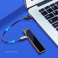 Cigarette électronique portable moderne en alliage de zinc avec logo imprimé couleur personnalisé, rechargeable par USB, batterie au lithium, silencieuse et coupe-vent