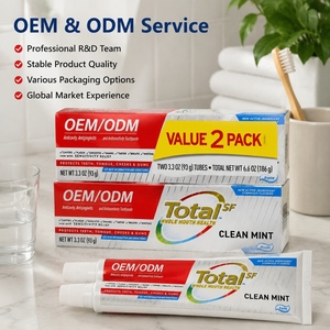 Dentifrice Total Menthe Fraîche OEM ODM, Lot de 2, Anti-caries, Anti-gingivite, Anti-sensibilité, 3,3 oz chacun, Total 6,6 <span class=keywords><strong>fl</strong></span> oz - Product Image 1