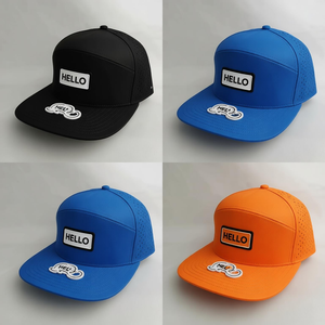 Wholesale 5 Panel <b>Flat</b> Brim <b>Cap</b> 6502 Unstructured 100% Cotton Comfortable Hat Construct Color Snapback <b>Cap</b> - Product Image 4