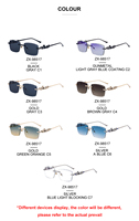 Lunettes de soleil Partagas tendance et élégantes avec logo personnalisé, sans monture, verres taillés en diamant, tête de léopard, UV400, pour hommes et femmes