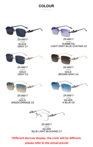 Lunettes <span class=keywords><strong>de</strong></span> <span class=keywords><strong>soleil</strong></span> Partagas tendance et élégantes avec logo personnalisé, sans monture, verres taillés en diamant, tête <span class=keywords><strong>de</strong></span> léopard, UV400, pour hommes et femmes - Product Image 5