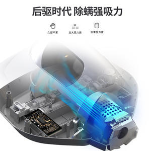 Aspiradora Eléctrica Portátil Zhigao CR518 Blanca con Luz UV, Doble Función de Aspirado en Seco y Cable de 4 Metros - Product Image 3