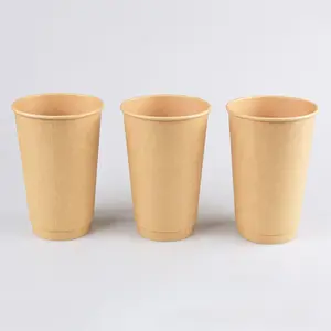 Kingwin Natural 12oz Paper 100% Biodegradable Compostable Water Based Coating Coffee Cups