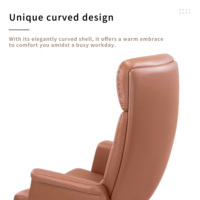 Chaise de bureau de direction à dossier haut, revêtement en cuir de qualité supérieure, avec châssis robuste