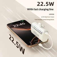 Mini batterie externe portable étanche 10000 mAh avec interface Type-C, charge rapide et support, idéale pour offrir