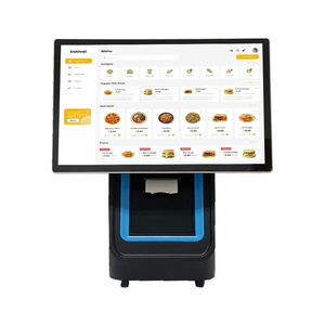 15.6 Inch Restaurant Order Terminal Black Touch Screen POS Solution with <strong>Integrated</strong> 80mm Printer windows Pos <strong>Cash</strong> <strong>Register</strong>