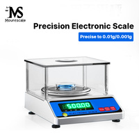 Balance de précision intelligente de laboratoire 500g/0.001g pour bijoux et or, avec option double affichage