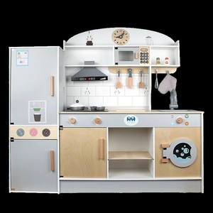 新着工場ベビー木製ビッグ冷蔵庫ふりキッチンセット教育遊びふりおもちゃ子供用 - Product Image 6