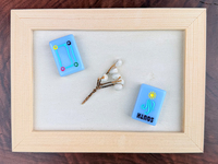 Tuiles de Mahjong américaines en acrylique bleu clair, motif floral libellule, ensemble de Mahjong personnalisé, vente en gros, jeu de société
