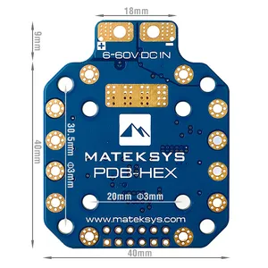 Mateksys Matek sistemleri PDB-HEX PDB HEX 12s 6 ~ 60V 5A regülatörü akım anlamda FC Multirotor FPV yarış Drone uzun menzilli