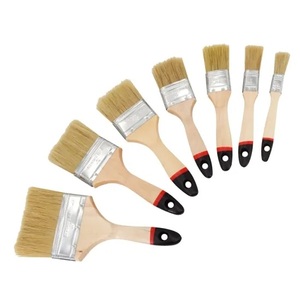 Pinceau à poils avec manche en bois, peinture personnalisée, pinceau plat en Fiber synthétique, 3600 pièces, Halde en bois 1 pouce-4 pouces N/A - Product Image 2