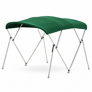 Toldo Bimini Reforzado para Embarcaciones de Pesca Tipo Pontón, Lona <span class=keywords><strong>Marina</strong></span> 600D, Estructura de Aleación de Aluminio, Plegable, Protección Solar, de Fábrica - Product Image 1