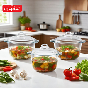 Casserole en verre transparent Pyglass, élégante et pratique, pot en cristal pour le chauffage et la cuisson - Product Image 5