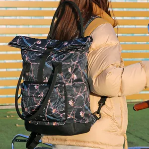 HIBO 可定制防水多功能自行车包花柄图案皮革帆布 TOURBON TB960NL-FL 男女款 - Product Image 2