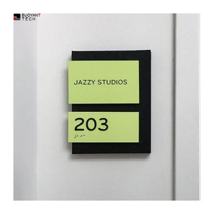 Braille Ada Indoor Acrylic Door Hotel Room Number Sign Plate Office Classroom Signage - Product Image 1