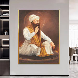 Huamiao ที่ทันสมัย Wall Art ภาพวาดกรอบภาพวาดกรอบ Sikh Guru <span class=keywords><strong>Arjan</strong></span> Dev สิกิสม์คริสตัลจิตรกรรมพอร์ซเลน - Product Image 3