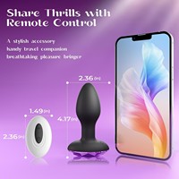 Vente chaude d'usine : Masseur de prostate à télécommande, plug anal vibrant et rotatif sans fil, modèle diamant, pour hommes et femmes