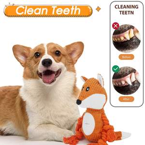 不滅の犬用おもちゃ積極的なチェワーインタラクティブ歯が生えるきしむロープ犬用おもちゃ忙しいぬいぐるみ子犬用おもちゃ - Product Image 4