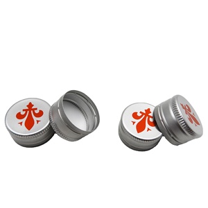 28mm Pilfer Proof Aluminium <strong>Bottle</strong> <strong>Caps</strong> for Beverage <strong>Bottles</strong> Customized logo <strong>Caps</strong> - Product Image 1