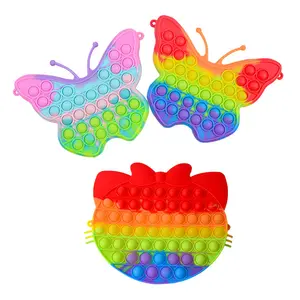 Silicone Butterfly Purse Bubbles Fidget Toys Pops Fidget Butterfly Hand bags