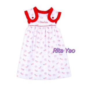 Robes <span class=keywords><strong>d</strong></span>'<span class=keywords><strong>été</strong></span> pour bébé fille, imprimées sur mesure, <span class=keywords><strong>à</strong></span> volants, sans manches, <span class=keywords><strong>robe</strong></span> du 4 juillet pour fille, <span class=keywords><strong>robe</strong></span> <span class=keywords><strong>d</strong></span>'indépendance monogrammée pour <span class=keywords><strong>petite</strong></span> fille, barboteuses - Product Image 4
