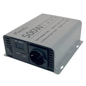 E-LION Convertidor de 12V a CA 220V 50Hz con Pantalla LCD, Doble Enchufe Tipo C y Salida USB, 500W Onda Sinusoidal Pura - Product Image 1
