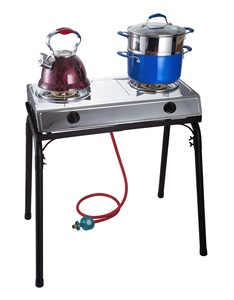 优质便携式户外燃气炉，2个燃烧器，带软管，适用于炊具套装 - Product Image 4