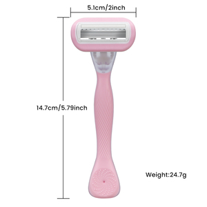 Six Blade Body <strong>Shave</strong> <strong>Razor</strong> Stainless Steel Blade With Rubber Handle System <strong>Razor</strong> With Replaceable <strong>Razor</strong> Head - Product Image 3