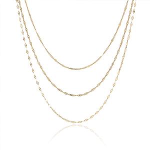 Collar Largo de Acero Inoxidable con Baño de Oro Real de 18K PVD, Antideslustre, Cadena de Labios para Mujer y Niña - Product Image 5