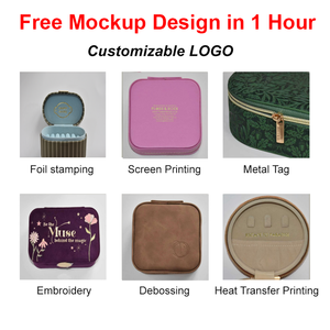 Double-layer <strong>Lockable</strong> PU Material Square Shape Modern Style <strong>Jewelry</strong> <strong>Box</strong> for Storing Earrings Necklaces Accessories Hand Boxes - Product Image 3