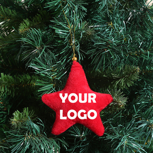 Decorazioni appese in velluto con stella di peluche 10 cm di natale per festa di <span class=keywords><strong>capodanno</strong></span> feste decorazioni per caminetto - Product Image 4