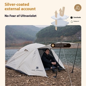 <span class=keywords><strong>Tenda</strong></span> Mobi Garden a Doppio Strato con Ventilazione, Resistente a Pioggia e Vento, Protezione Solare con Rivestimento Nero per Uso Multi-Persona - Product Image 2