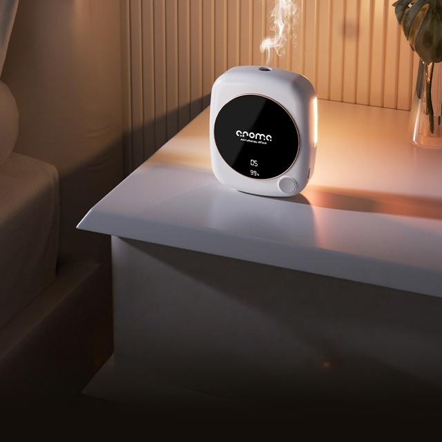 Home & Hotel USB Rechargeable Waterless Portable Ultrasonic Essential Oil Aroma Diffuser with LED Light and Timing Function