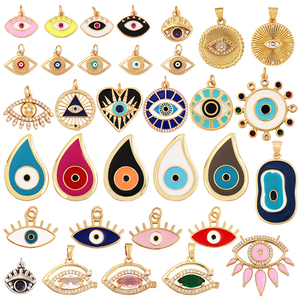 Creatività Colourful amuleto turco portafortuna malocchio portafortuna, Cubic zirconi lastricati, collana di gioielli bracciale accessori L41 - Product Image 6