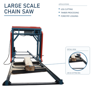 Aserradero de Cadena a Gran Escala para Cortar Troncos de 1500 mm con Energía Eléctrica o de Gasolina - Product Image 1