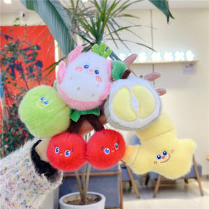 Peluche Carini a Forma di Ananas, Frutto del Drago, Ciliegia, Pitaya, Zucca, Mela, Anguria, Carota - Morbidi Giocattoli Imbottiti e Portachiavi in Peluche - Product Image 2