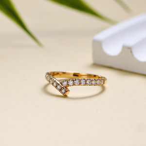 Anillo de Eternidad de Oro Sólido de 14K con Diamantes, Corte Brillante Redondo, Engaste Pavé, Joyería de Lujo, Anillo de Compromiso Minimalista para Mujer - Product Image 3