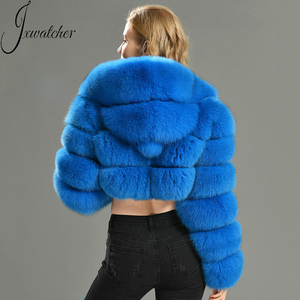 Chaqueta con capucha para mujer, abrigo de piel Natural auténtico de zorro, negro, con capucha, de lujo, novedad de 2022 - Product Image 3