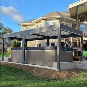 Pérgola Motorizada de Aluminio Ecológica con Control Remoto, <span class=keywords><strong>Kit</strong></span> para Exteriores Resistente al Agua, Diseño Inspirado en la Naturaleza, Colores y Tamaños Personalizables - Product Image 1